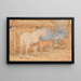 Paard en merrie grijs en vos veulen - John Frederick Lewis — ingelijst kunstwerk aan de muur