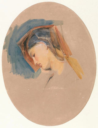 John Frederick Lewis - Head of a Young Woman.webp