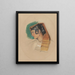 Study of an Italian Peasant Woman - John Frederick Lewis — framed artwork on a wall