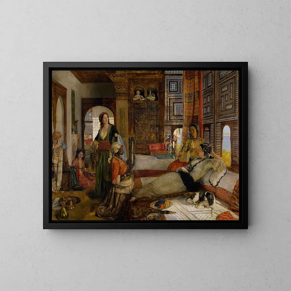 Het Harem - John Frederick Lewis — ingelijst kunstwerk aan de muur