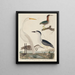 van een Groen Heron, Bihoreau, jonge reiger en grote witte reiger - John G. Warnicke — ingelijst kunstwerk aan de muur