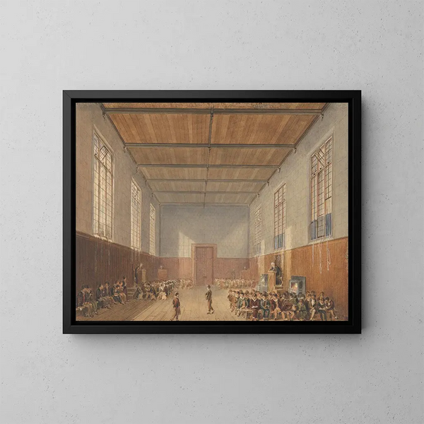 Het schoolgebouw van rugby - John Gendall — ingelijst kunstwerk aan de muur