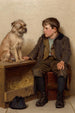 Une conversation - John George Brown — weergave van het kunstwerk