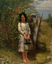 Bessen plukken - John George Brown — weergave van het kunstwerk