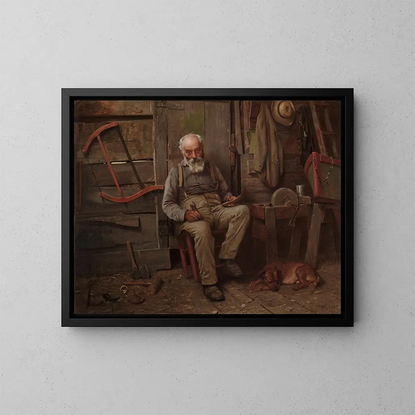 Bouwwerk van schepen - John George Brown — ingelijst kunstwerk aan de muur