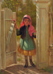 Fille à l'entrée - John George Brown — weergave van het kunstwerk