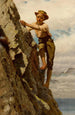 Grote risico's voor kleine winsten - John George Brown — weergave van het kunstwerk