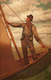 Hisser de zeil - John George Brown — weergave van het kunstwerk