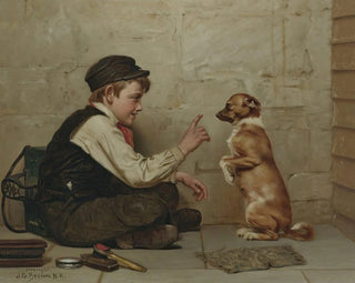 Rester immobile - John George Brown — weergave van het kunstwerk