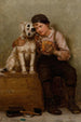 Lunch voor twee - John George Brown — weergave van het kunstwerk