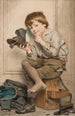 Uitverkocht - John George Brown — weergave van het kunstwerk