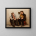 Twee jongens die schoenen poetsen met een hond - John George Brown — ingelijst kunstwerk aan de muur