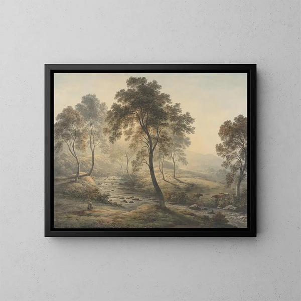 Vroege ochtend bij Loch Katrine in de Trossachs in Schotland - John Glover — ingelijst kunstwerk aan de muur
