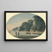 Rivière met vissers - John Glover — ingelijst kunstwerk aan de muur