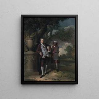John Hamilton Mortimer - A Young Man with his Indian Servant Holding a Portfolio.webp