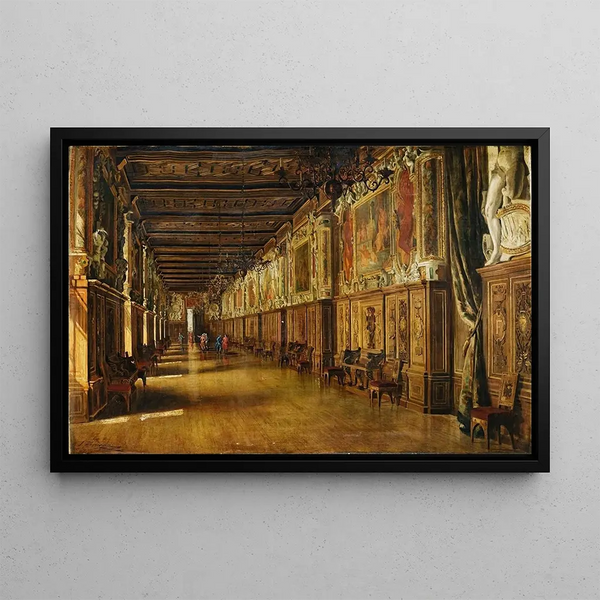 John Haynes Williams - The Franois Ier Gallery In The Fontainebleau Castle.webp