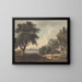 Landschapsschilderij met een ver uitzicht op Londen - John Henry Campbell — ingelijst kunstwerk aan de muur