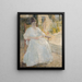 Figuur in de vrouw van de kunstenaar Sunlight - John Henry Twachtman — ingelijst kunstwerk aan de muur