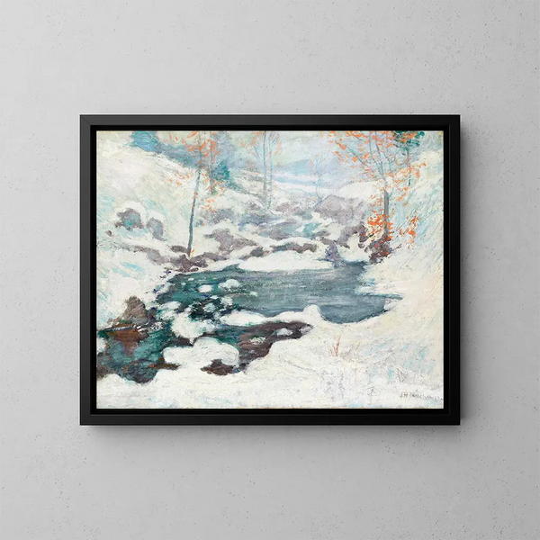Enclavé par la glace - John Henry Twachtman — ingelijst kunstwerk aan de muur