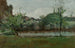 Landschap met cottages - John Henry Twachtman — weergave van het kunstwerk
