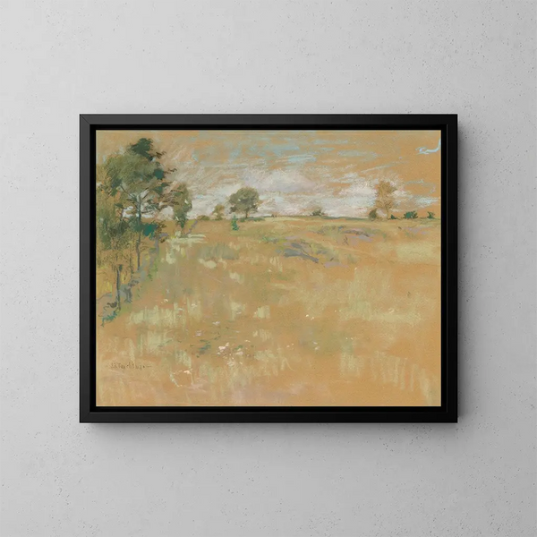 Prairies à Branchville, Connecticut - John Henry Twachtman — ingelijst kunstwerk aan de muur