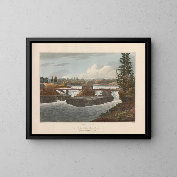 Watervallen van Glenn - John Hill — ingelijst kunstwerk aan de muur