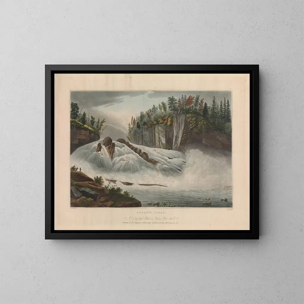 De Hadley Falls - John Hill — ingelijst kunstwerk aan de muur