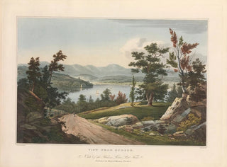 uitzicht bij Hudson - John Hill — weergave van het kunstwerk