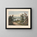 uitzicht bij Hudson - John Hill — ingelijst kunstwerk aan de muur