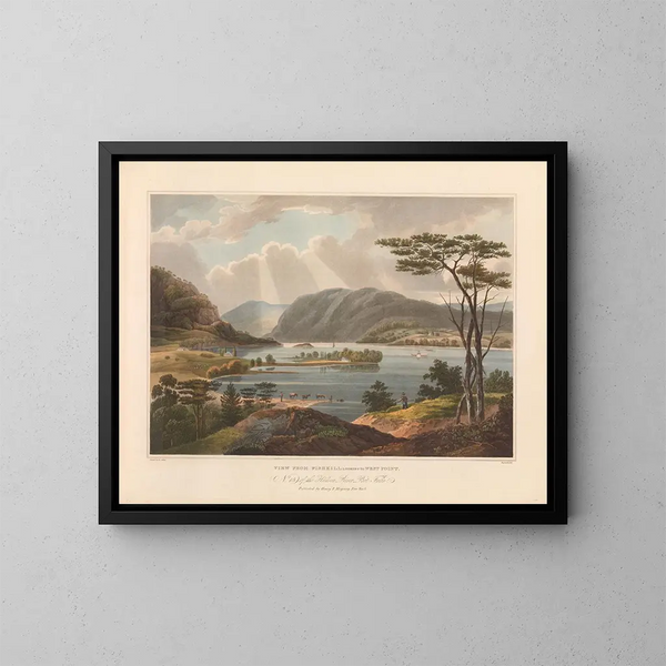 Vue de Fishkill vers West Point - John Hill — ingelijst kunstwerk aan de muur