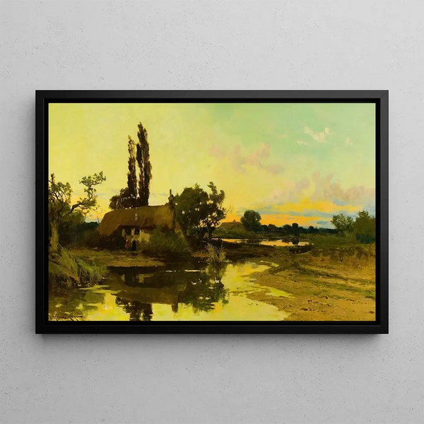 John Horace Hooper - Cottage Near Pond.webp