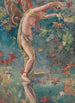 Herfst die bladeren verspreidt - John La Farge — weergave van het kunstwerk