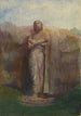Statue colossale d'Ananda près de la ville en ruines de Polonnaruwa, Ceylan - John La Farge — weergave van het kunstwerk
