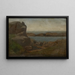 Oude strandhuis in Newport - John La Farge — ingelijst kunstwerk aan de muur