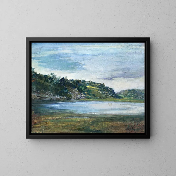 Rochers du paradis, étude à Paradise, Newport, Rhode Island - John La Farge — ingelijst kunstwerk aan de muur