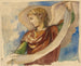 Studie voor een engel in de decoratie van de kerk van de Drie-eenheid in Boston - John La Farge — weergave van het kunstwerk