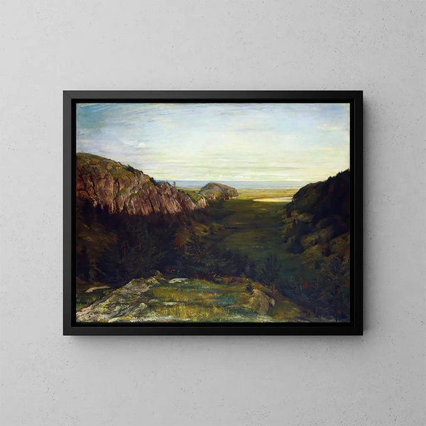 De laatste vallei van de rotsen van het paradijs - John La Farge — ingelijst kunstwerk aan de muur