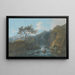 Landschap overdag met stroomversnellingen en vee - John Laporte — ingelijst kunstwerk aan de muur