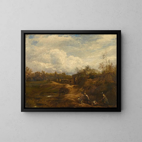 Een Engels landschap - John Linnell — ingelijst kunstwerk aan de muur