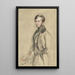 Portret van John Davies Gilbert - John Linnell — ingelijst kunstwerk aan de muur