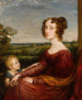 Portret van mevrouw William Wilberforce en haar kind - John Linnell — weergave van het kunstwerk