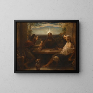 Het Avondmaal in Emmaüs - John Linnell — ingelijst kunstwerk aan de muur