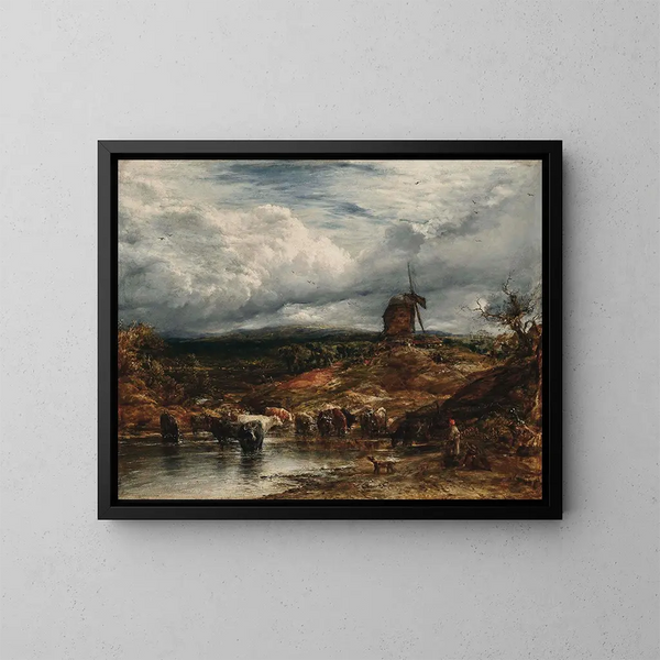 De windmolen - John Linnell — ingelijst kunstwerk aan de muur