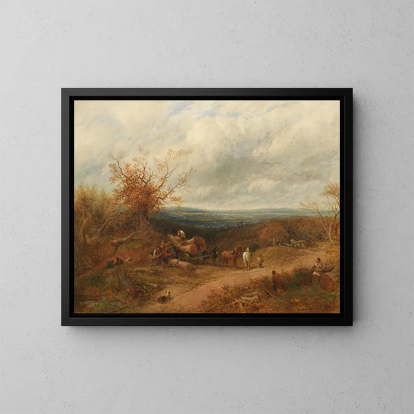 De houtkappers - John Linnell — ingelijst kunstwerk aan de muur