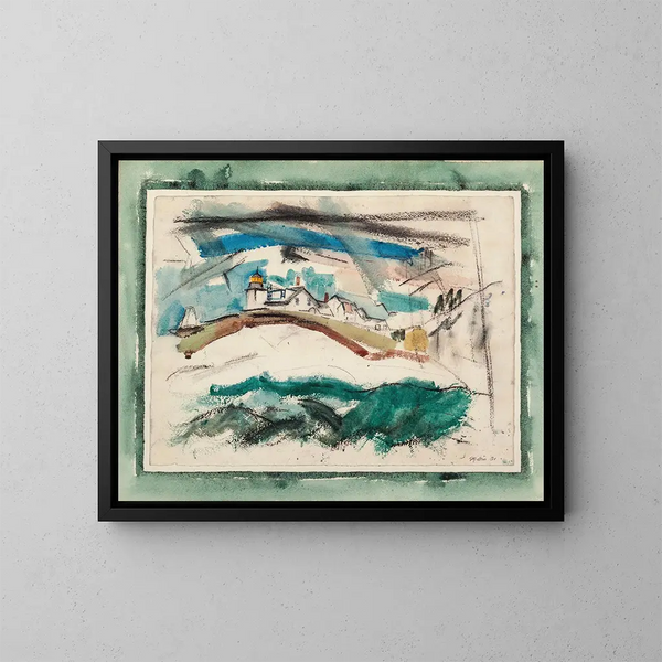Vuurtoren van Stonington, Maine - John Marin — ingelijst kunstwerk aan de muur