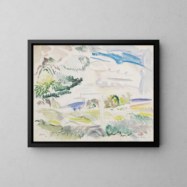 Landschap van Maine - John Marin — ingelijst kunstwerk aan de muur