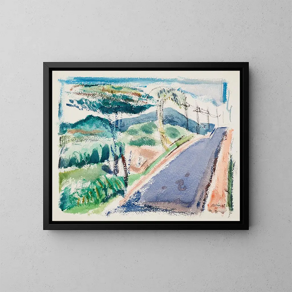op de route van Sparkill, New York - John Marin — ingelijst kunstwerk aan de muur