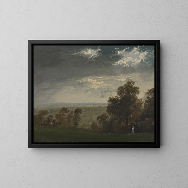 Landschap, misschien het eiland Wight of Richmond Hill - John Martin — ingelijst kunstwerk aan de muur