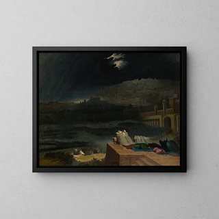 Berouw van Ninive - John Martin — ingelijst kunstwerk aan de muur