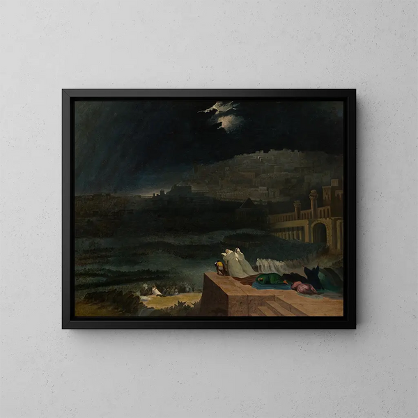 Berouw van Ninive - John Martin — ingelijst kunstwerk aan de muur